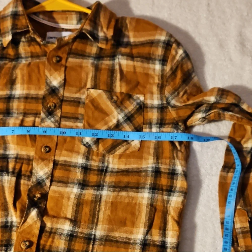 Distortion Boys 10/12 Brown Black White Plaid Long Sleeve Collared Button-Up